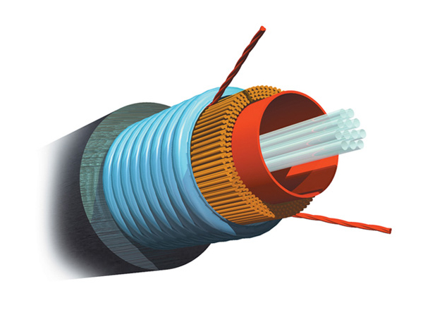 Commscope Netconnect Fiber Optic Cable, Outside Plant, 12-Fiber, MM 50/125µm, Armored Jacket