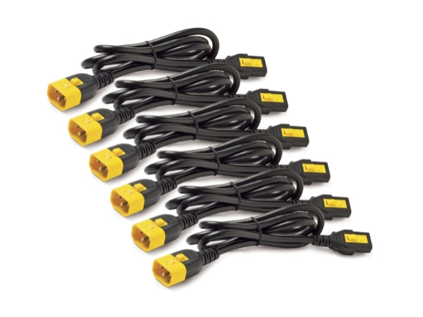 Power Cord Kit (6 ea), Locking, C13 to C14, 1.8m